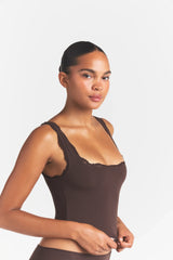 FITS EVERYBODY LACE TANK | ESPRESSO