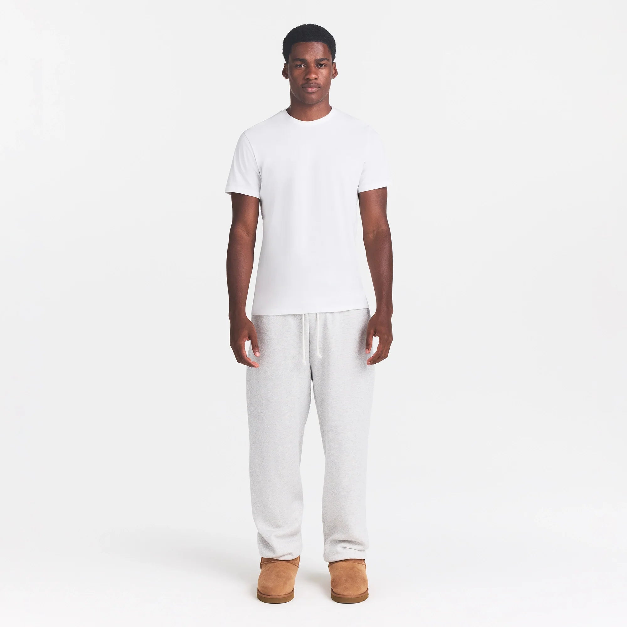 SKIMS COTTON MENS CLASSIC T-SHIRT | CHALK