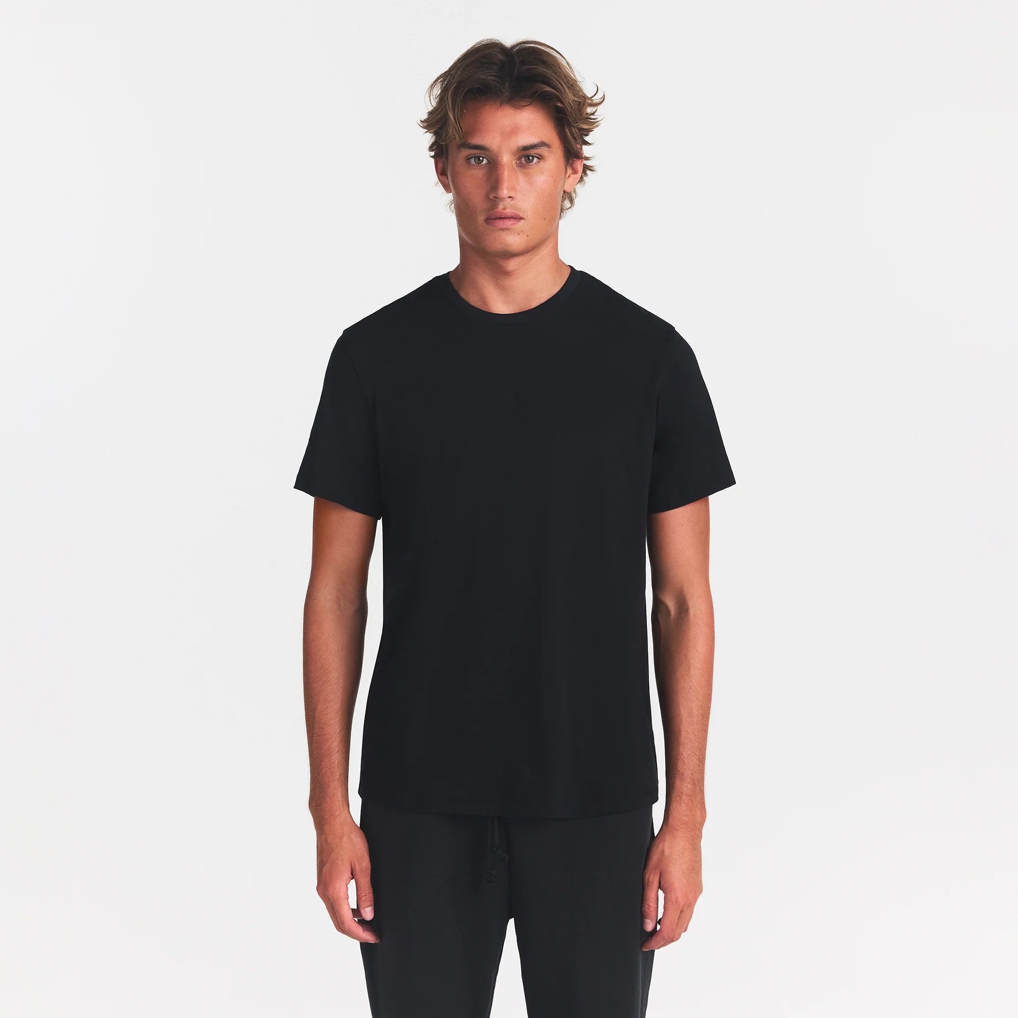 SKIMS COTTON MENS CLASSIC T-SHIRT | ONYX