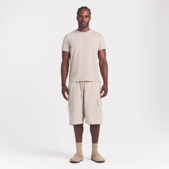 SKIMS COTTON MENS CLASSIC T-SHIRT | STONE