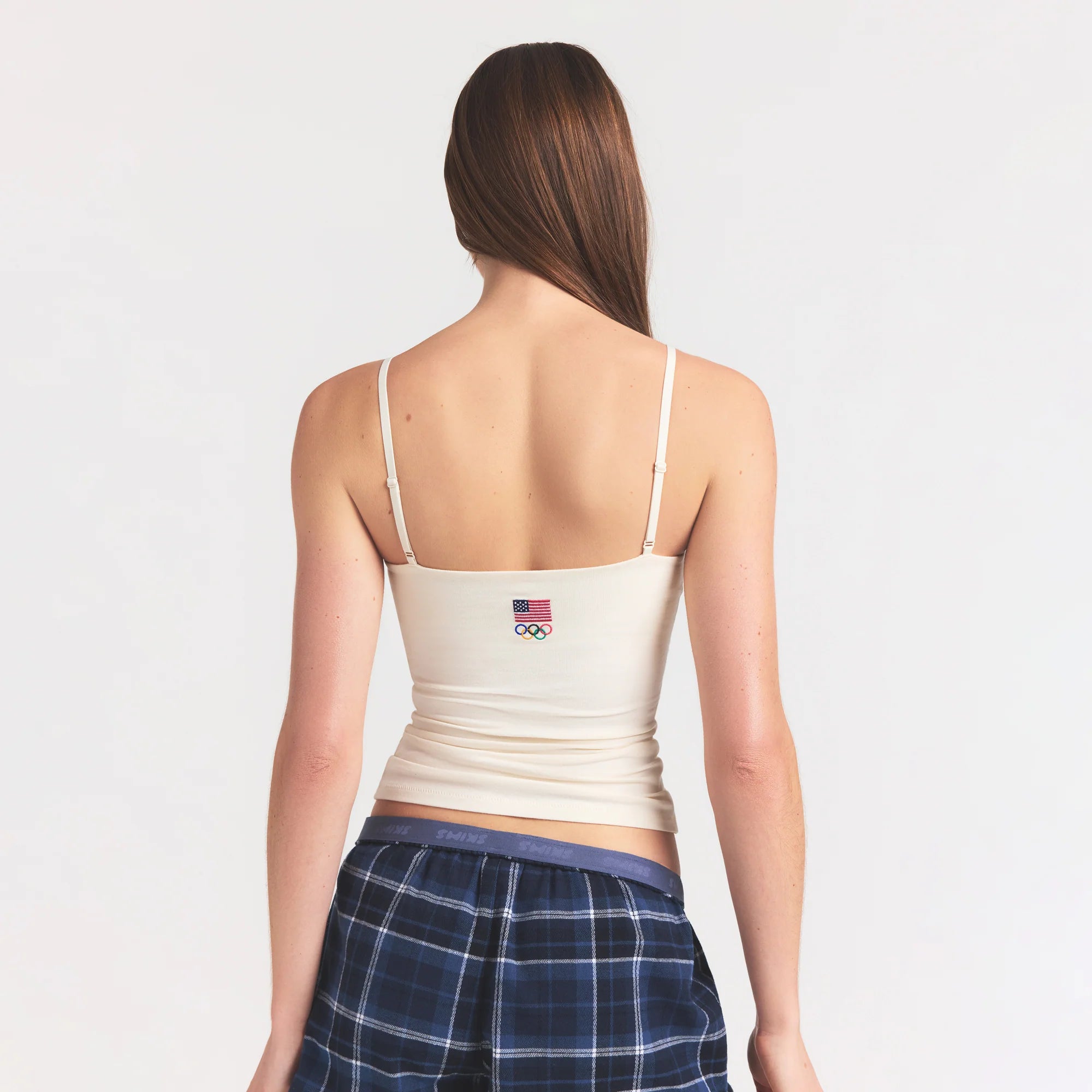 SKIMS FOR TEAM USA COTTON JERSEY OLYMPIC CAMI | ECRU