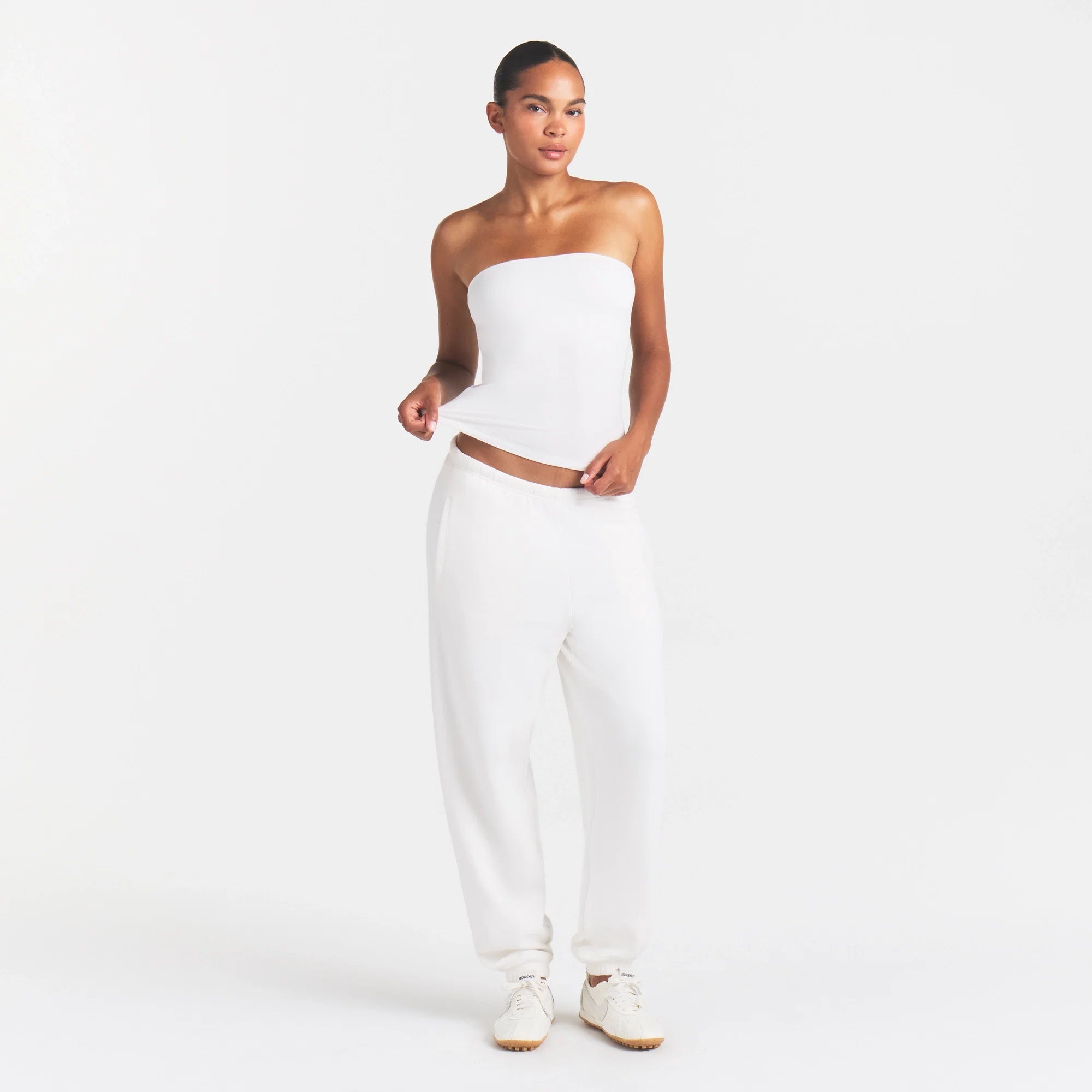 COTTON JERSEY TUBE TOP | MARBLE
