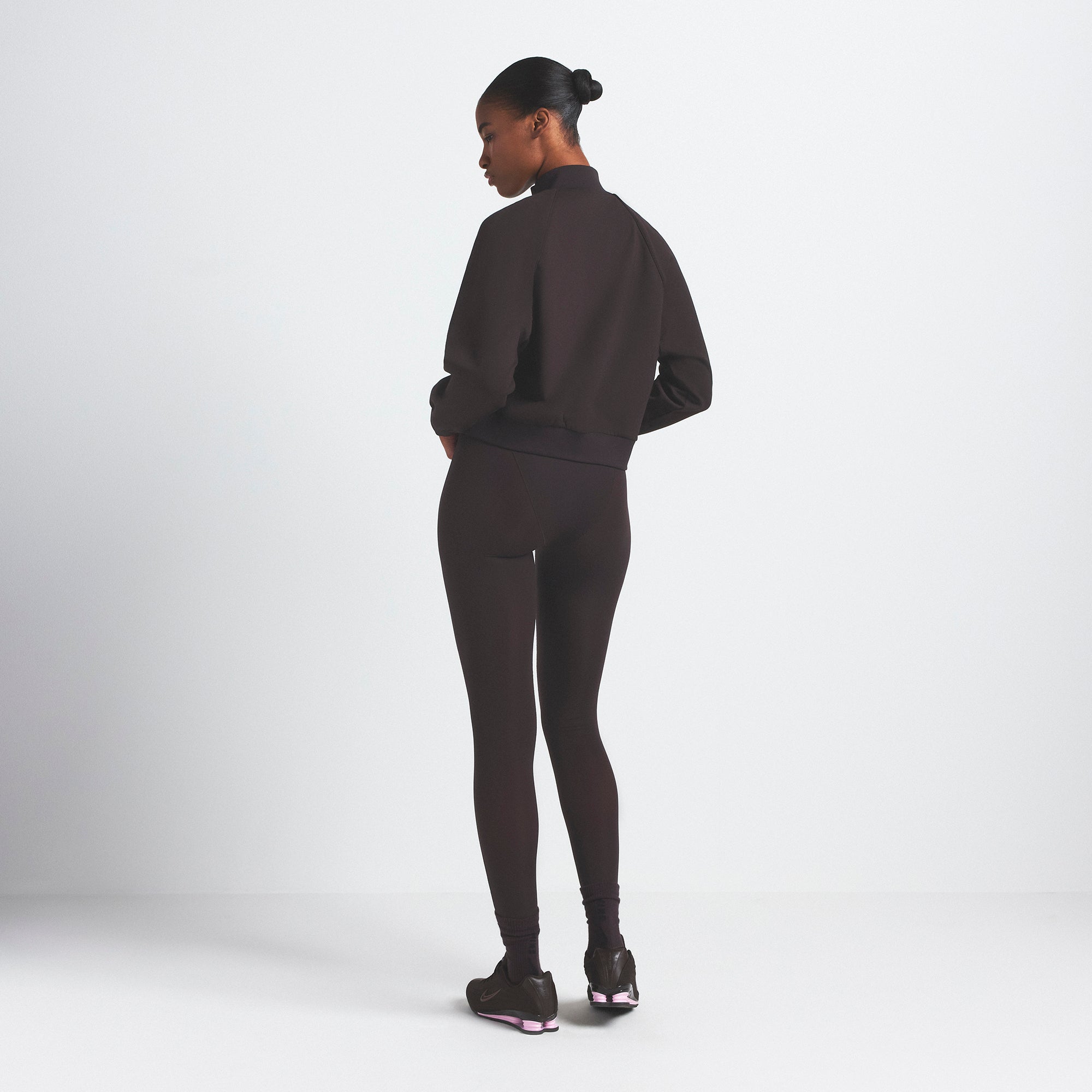 NikeSKIMS MATTE TRICOT TRACK JACKET | DARK ROAST
