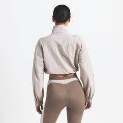NikeSKIMS WOVEN NYLON CROP JACKET | STONE