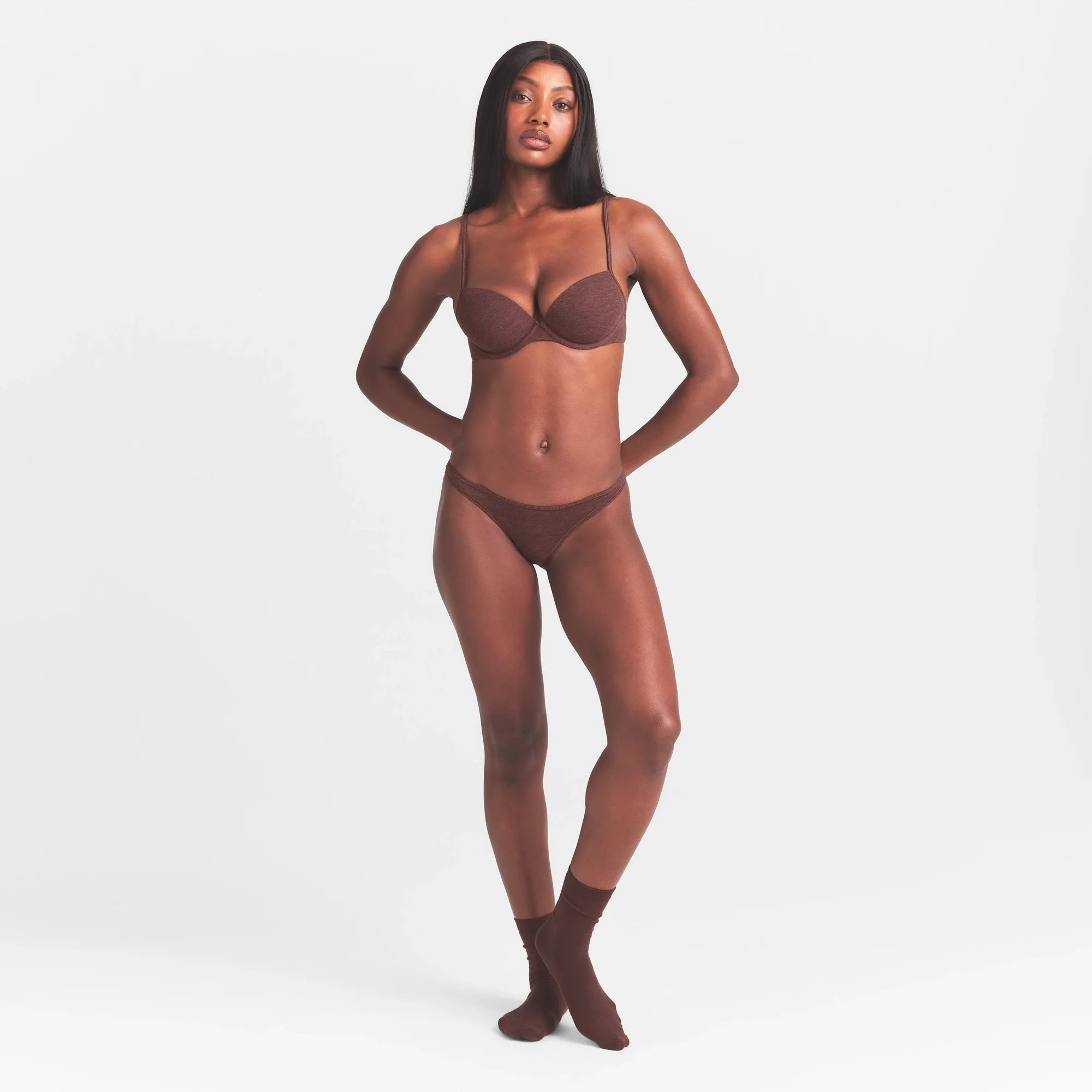 EVERYDAY COTTON BIKINI | COCOA HEATHER