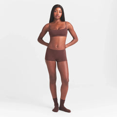 EVERYDAY COTTON BOY SHORT | COCOA HEATHER