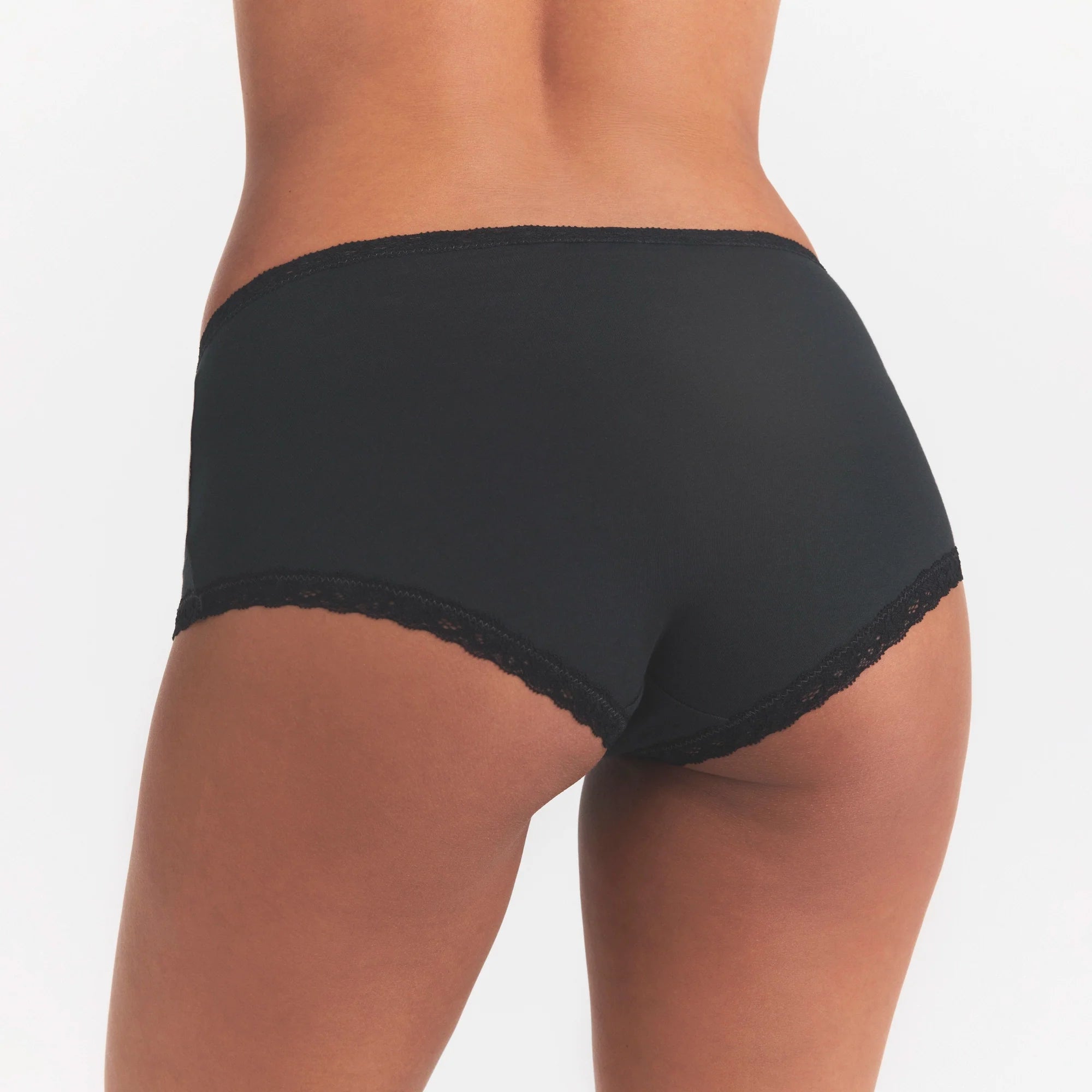 LIGHTWEIGHT COTTON LACE HIPSTER | SOOT TONAL