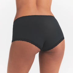 LIGHTWEIGHT COTTON LACE HIPSTER | SOOT TONAL