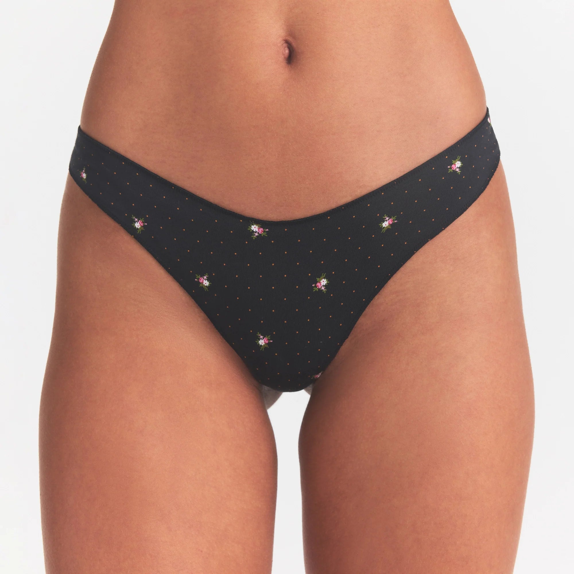 LIGHTWEIGHT COTTON THONG 10-PACK | MICRO DOT FLORAL MULTI
