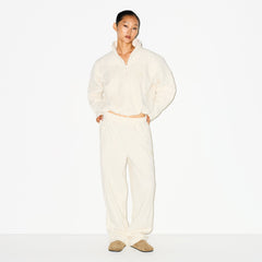 OUTDOOR FLEECE STRAIGHT LEG PANT | ECRU