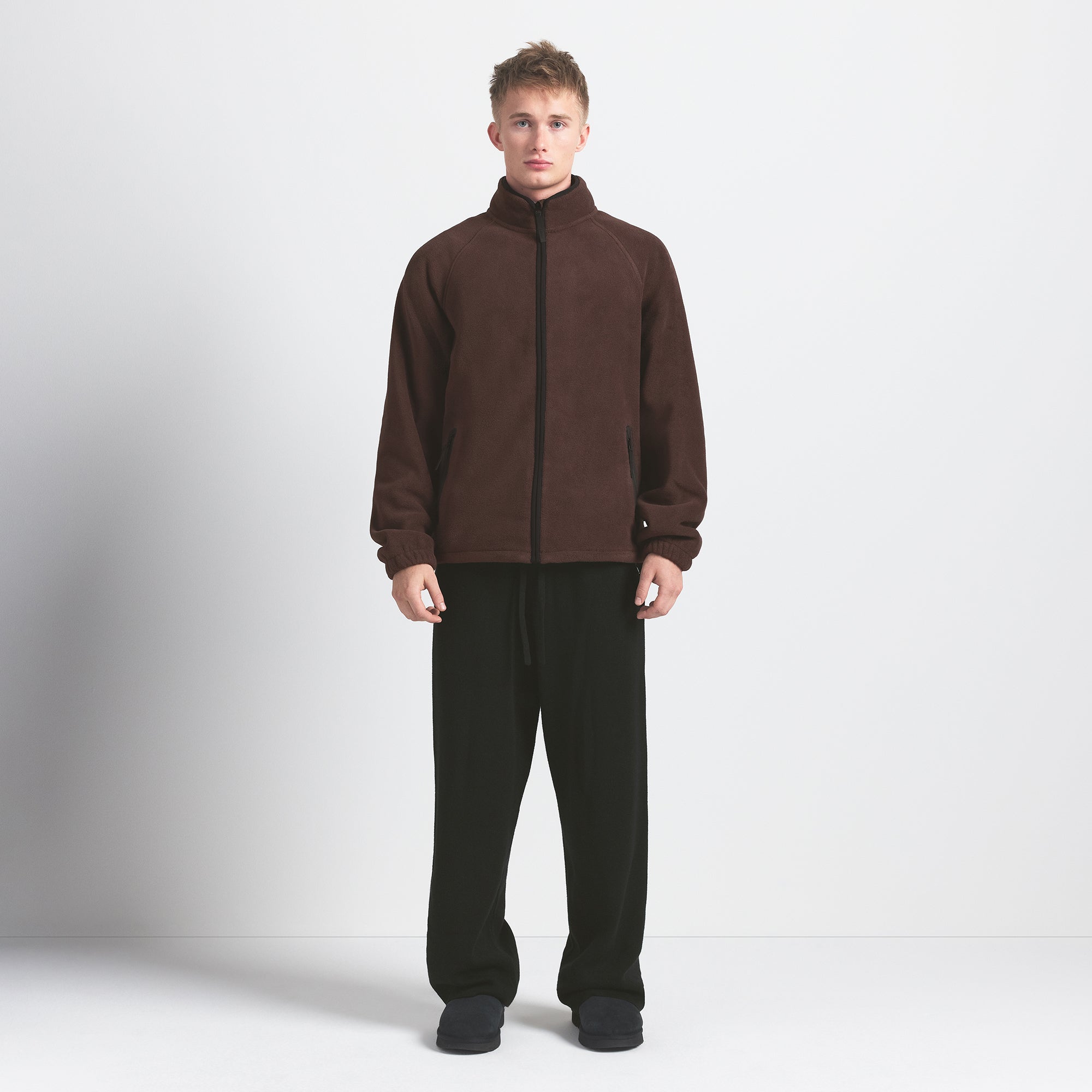 ARCTIC FLEECE MENS ZIP UP JACKET | ESPRESSO