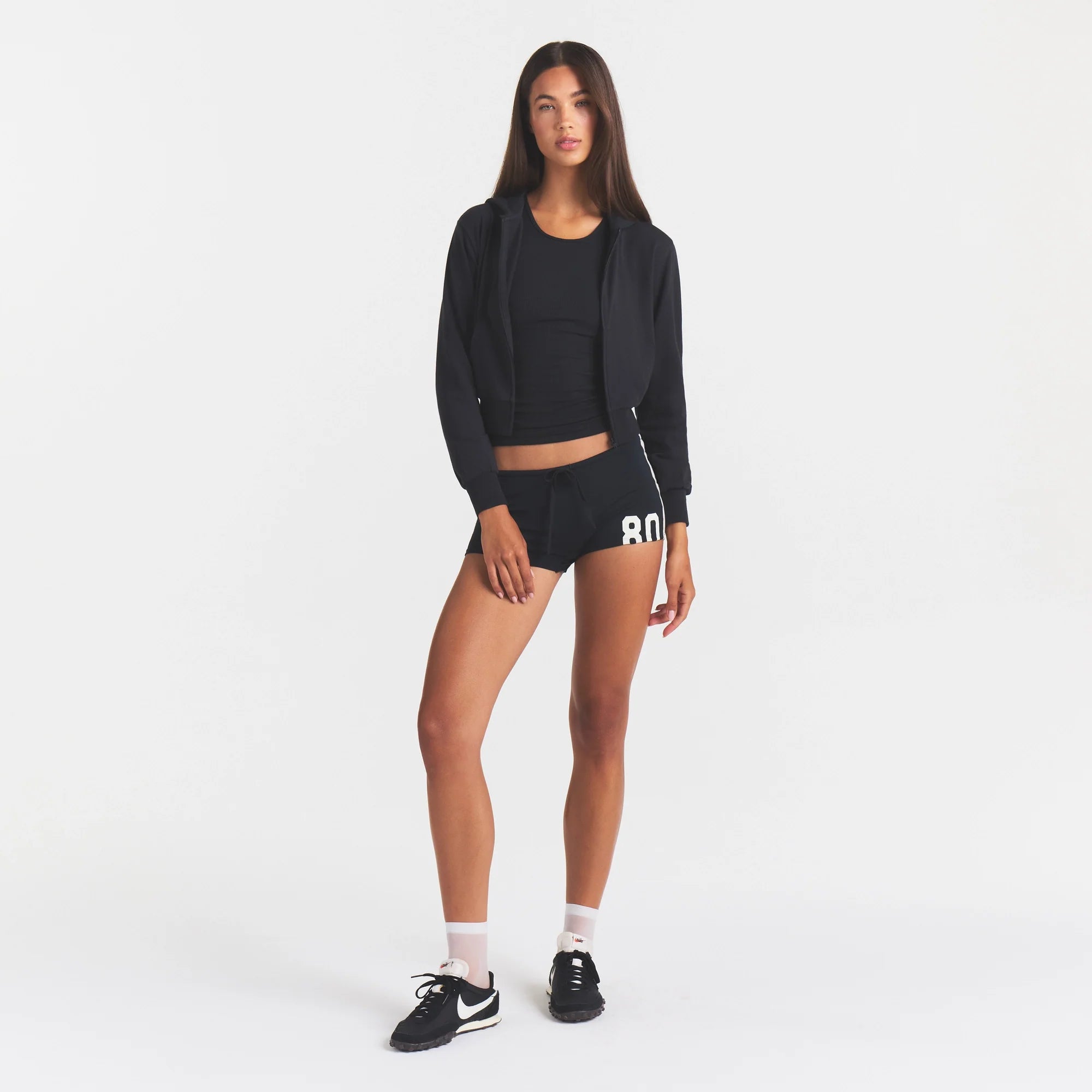COTTON JERSEY ZIP UP HOODIE | SOOT