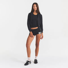 COTTON JERSEY ZIP UP HOODIE | SOOT