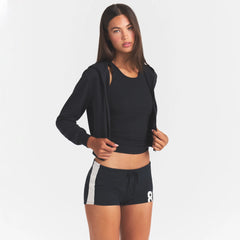 COTTON JERSEY ZIP UP HOODIE | SOOT