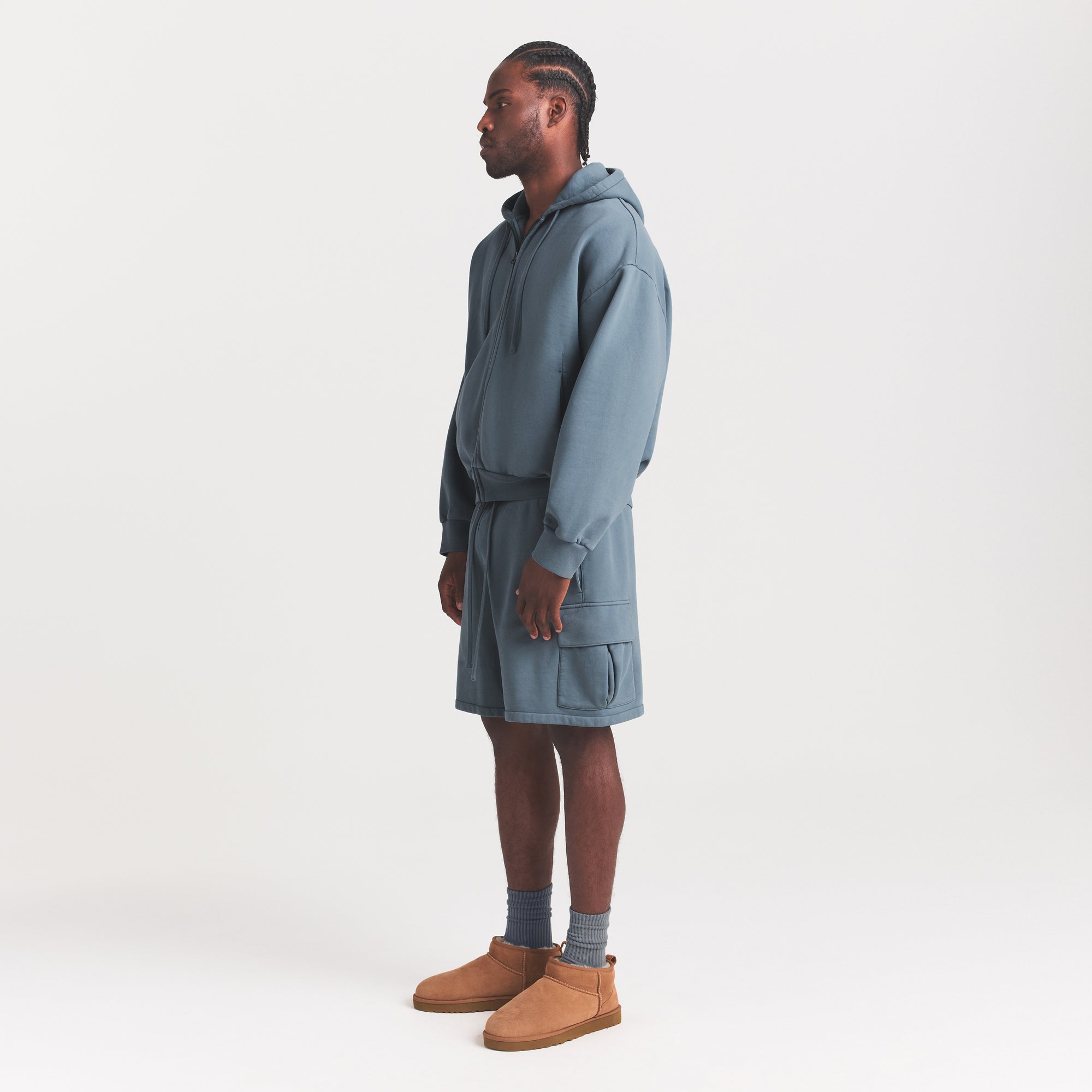 HEAVYWEIGHT FLEECE ZIP UP HOODIE | KYANITE